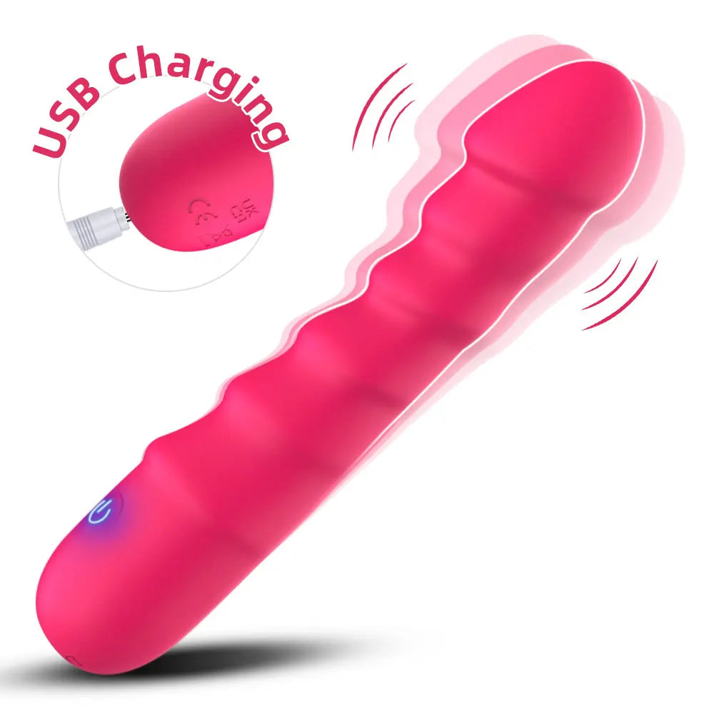 Realistic Silicone Dildo Vibrator – 20 Modes for G-Spot & Clitoral Stimulation