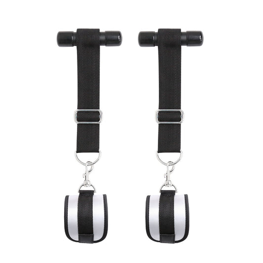 Black Nylon Plastic Tube Hanging Handcuffs – Men’s & Women’s Door Hangers | Sexy Bondage Toys | Thirty Shades of Play