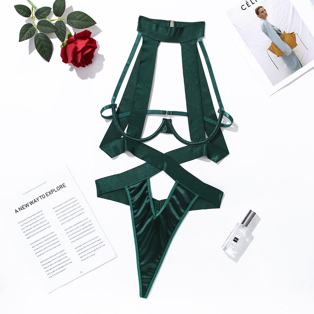 Sexy Rope Hollow Halter Jumpsuit Lingerie – Backless One-Piece Bodysuit | Thirty Shades Of Play