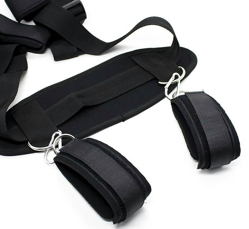 Sexy Babydoll Lingerie Set with BDSM Handcuffs, Neck Pillow & Ankle Cuffs – Erotic Restraint Costume for Women