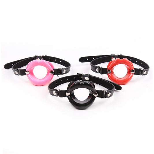 Leather Lips O-Ring Mouth Opener – Oral Fun Alternative Toy for Couples