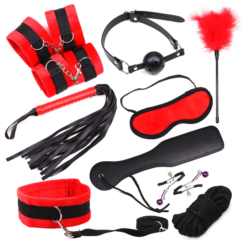 Plush 10-Piece Bound & Bundled Couple’s Flirting Set – Adult Alternative Sex Toys for Passion & Play