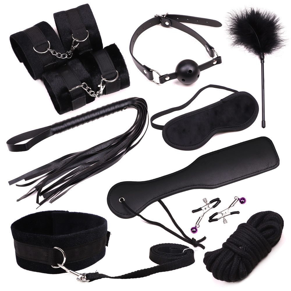 Plush 10-Piece Bound & Bundled Couple’s Flirting Set – Adult Alternative Sex Toys for Passion & Play