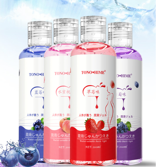 TONOHIME Fruit Flavor Lubricant – High Capacity Water Soluble Lubricant for Couples