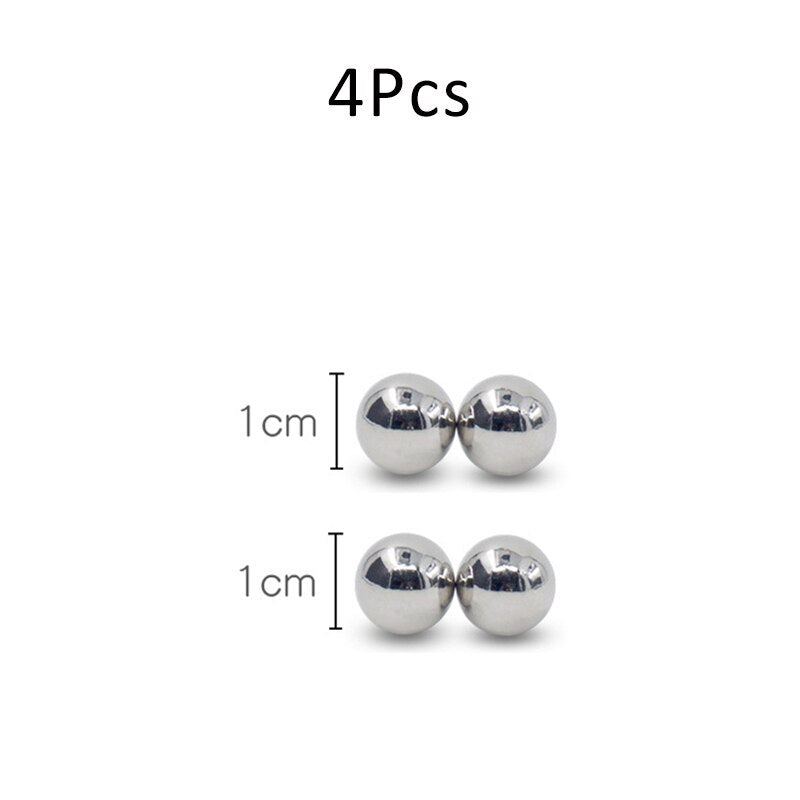2 Pair BDSM Bondage Sex Toys – Ultra-Powerful Magnetic Nipple Clamps & Clitoral Orbs for Couples Play