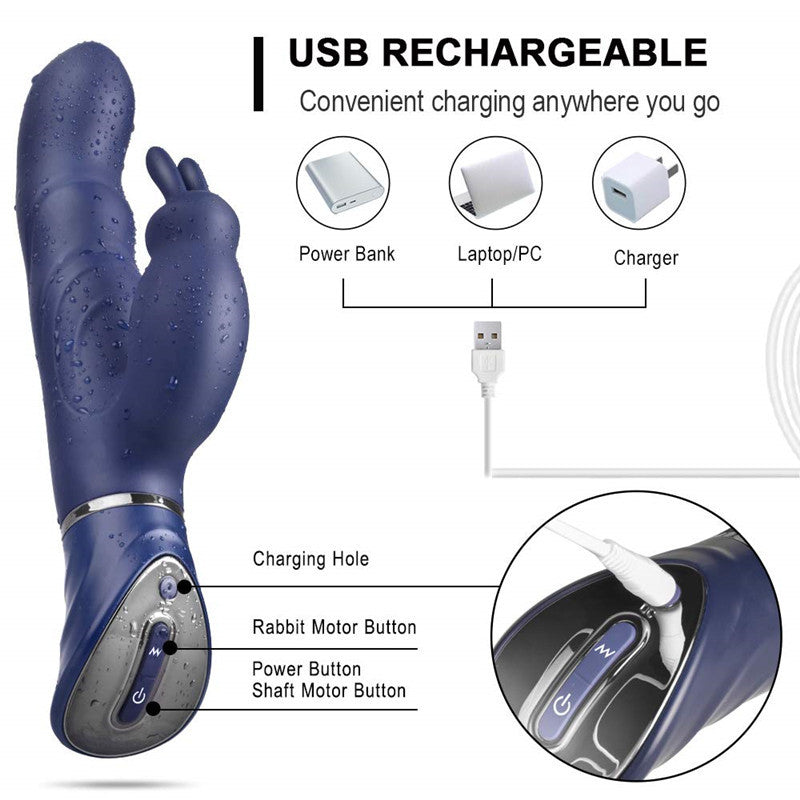 Women's Masturbation Supplies Second Tide Vibrator – 12 Frequency Vibrator with Heating & Strong Shock Function | Massage Stick Sex Toy
