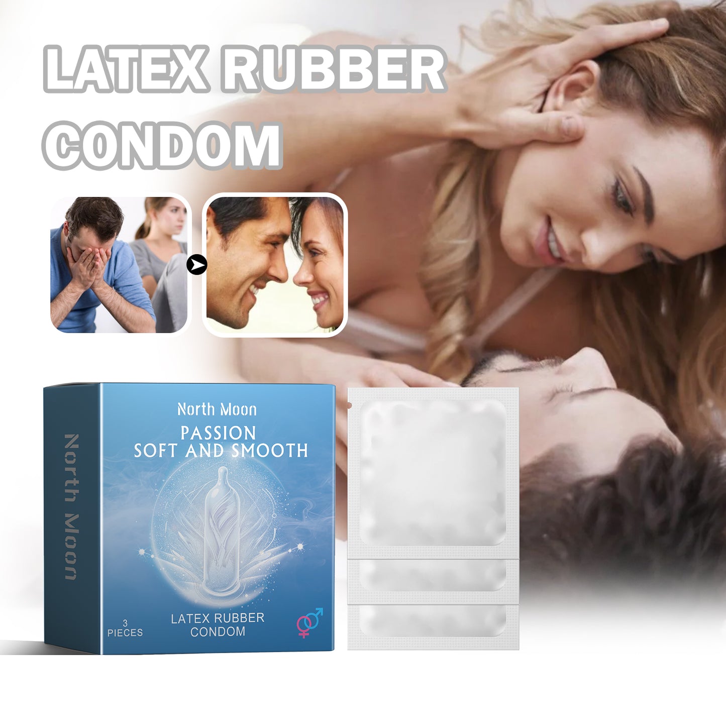Latex Rubber Condom – Hyaluronic Acid Thread Series for Couple Body Safety Protection