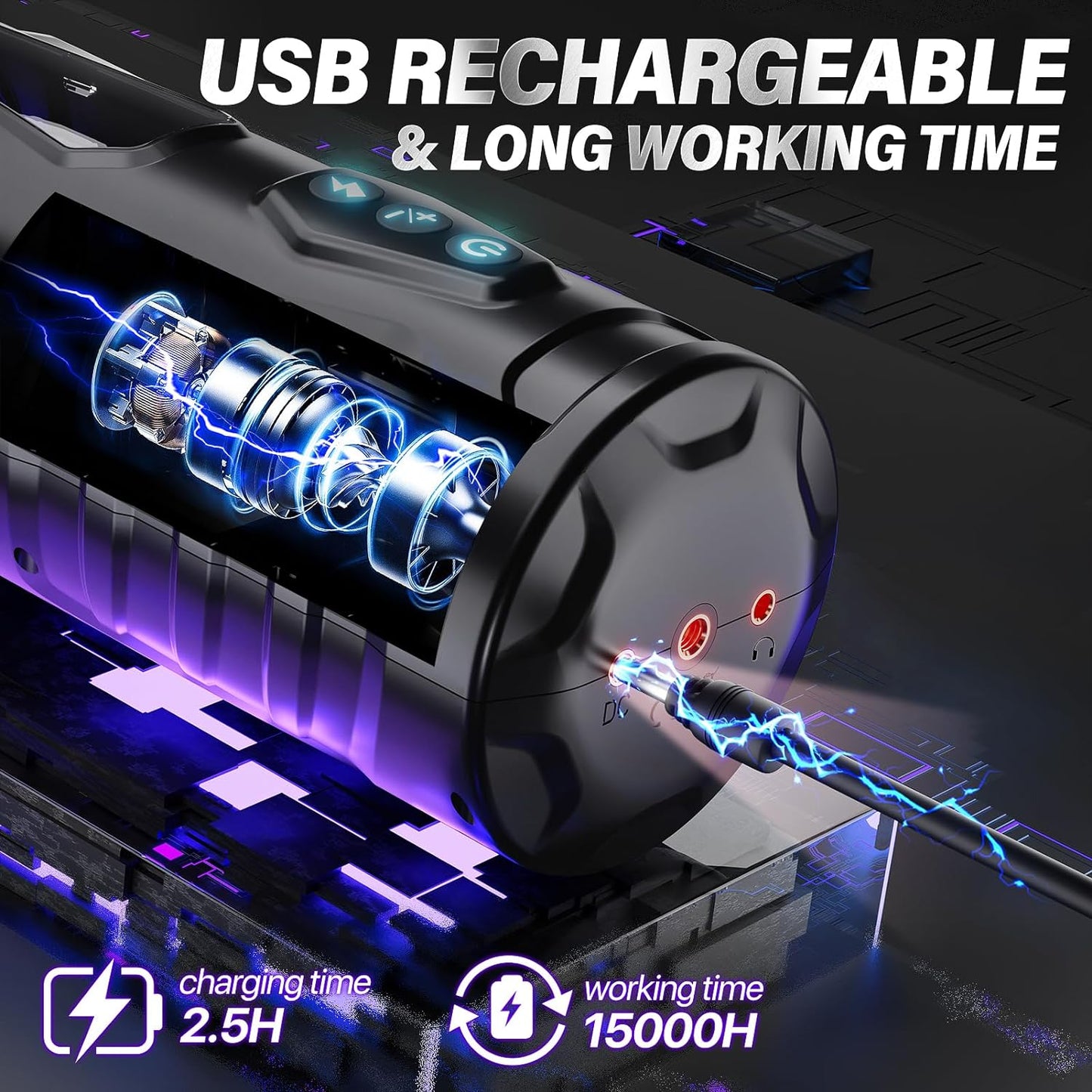 Automatic Rotating Telescopic Male Masturbator – Penis Trainer Airplane Cup