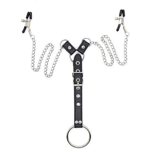 Men's Chain Milk Clip & JJ Ring Bondage Training Set – Kinky Control Props