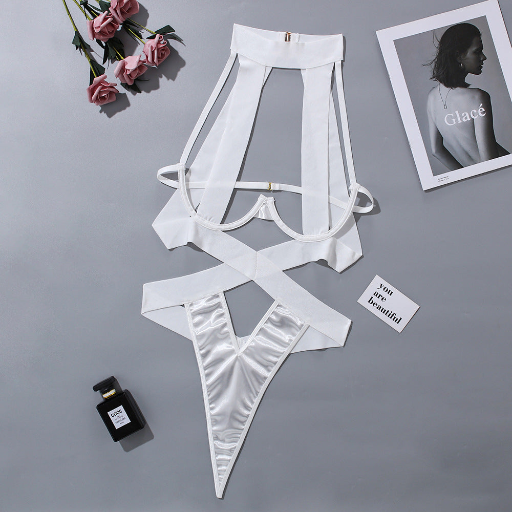 Sexy Rope Hollow Halter Jumpsuit Lingerie – Backless One-Piece Bodysuit | Thirty Shades Of Play