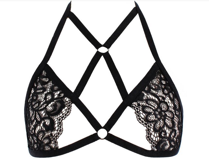 Paris After Dark – Lace Halter Strap Bra 💋🖤