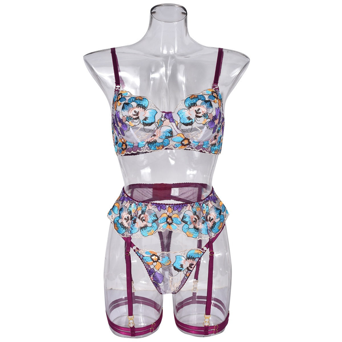 Sexy Heavy Industry Uniform Embroidery Lingerie Set – 4-Piece Temptation Set with Leg Ring | Wholesale | Thirty Shades of Play