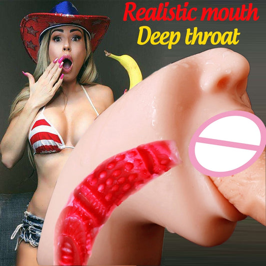 3D Real-Feel Deep Throat Male Masturbator – Pocket-Sized Oral Sex Toy