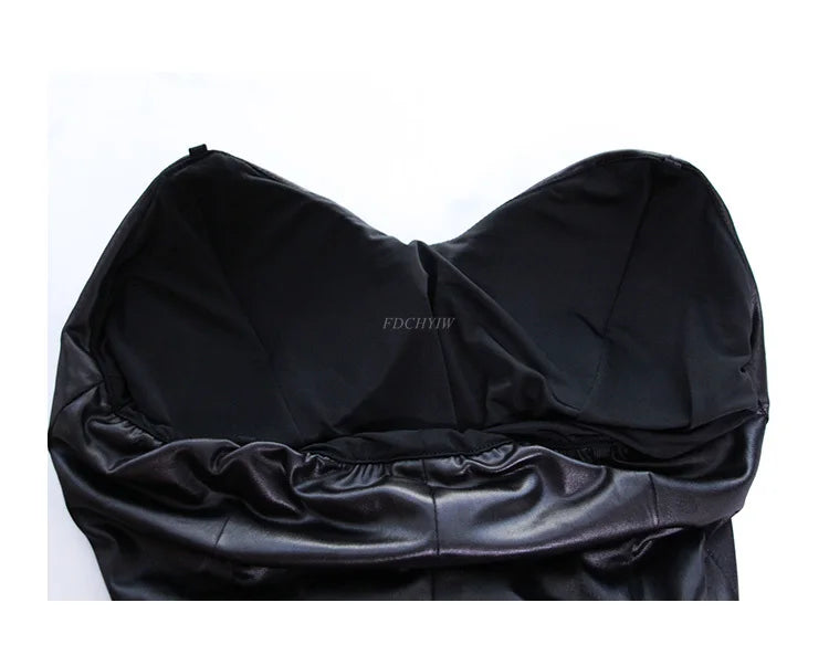 Sexy Cute Bunny Girl Faux Leather Costume – Rabbit Woman Set, High-Quality Kawaii Cosplay Bunny Outfit for Comic Shows