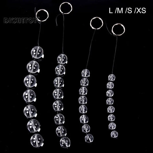 Glass Anal Beads & Vaginal Kegel Balls – Dual-Use Anal Plug & Pelvic Floor Trainer | Elegant Crystal Sex Toy for Women