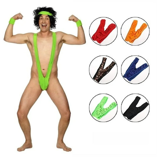 Men's Mankini Thong Bodysuit – Sexy Swimsuit & Costume Underwear for Bold Play
