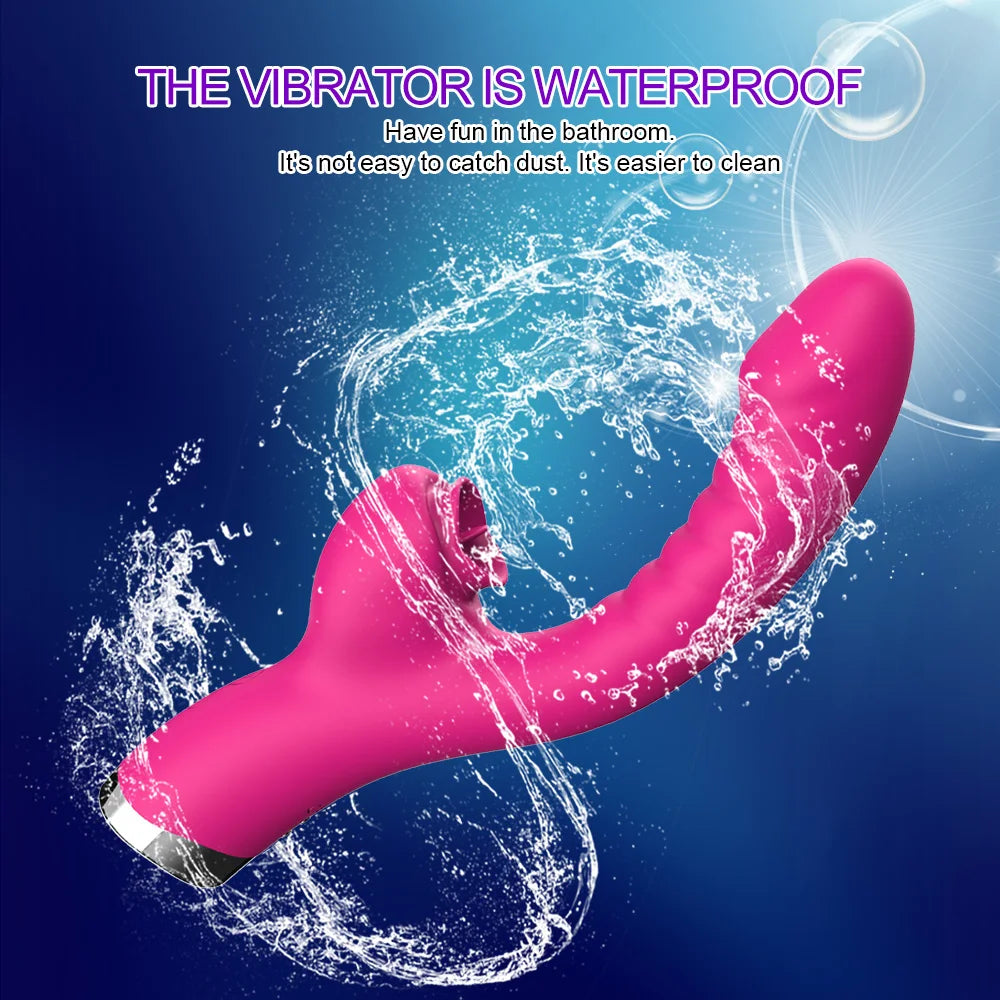 Tongue Licking Vibrator 2-in-1 – Clitoral Stimulator with 20 Speeds for Ultimate Pleasure