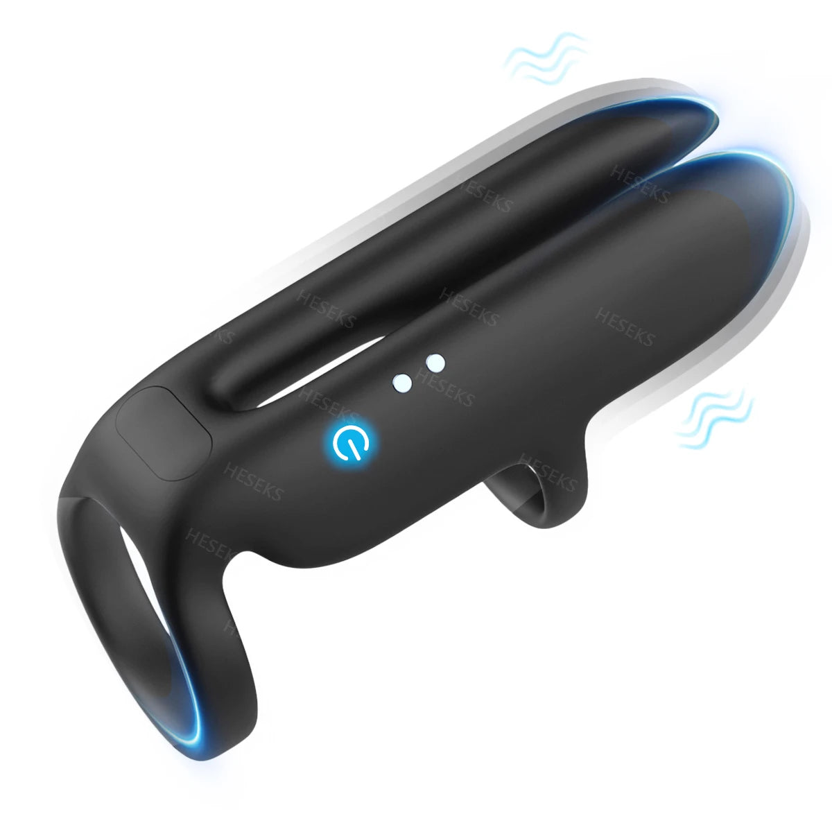 HESEKS Dual Motor Vibrating Penis Ring – Cock Sleeve & Penis Extender for Delay, Enlargement & Stronger Erections | Sex Toy for Men