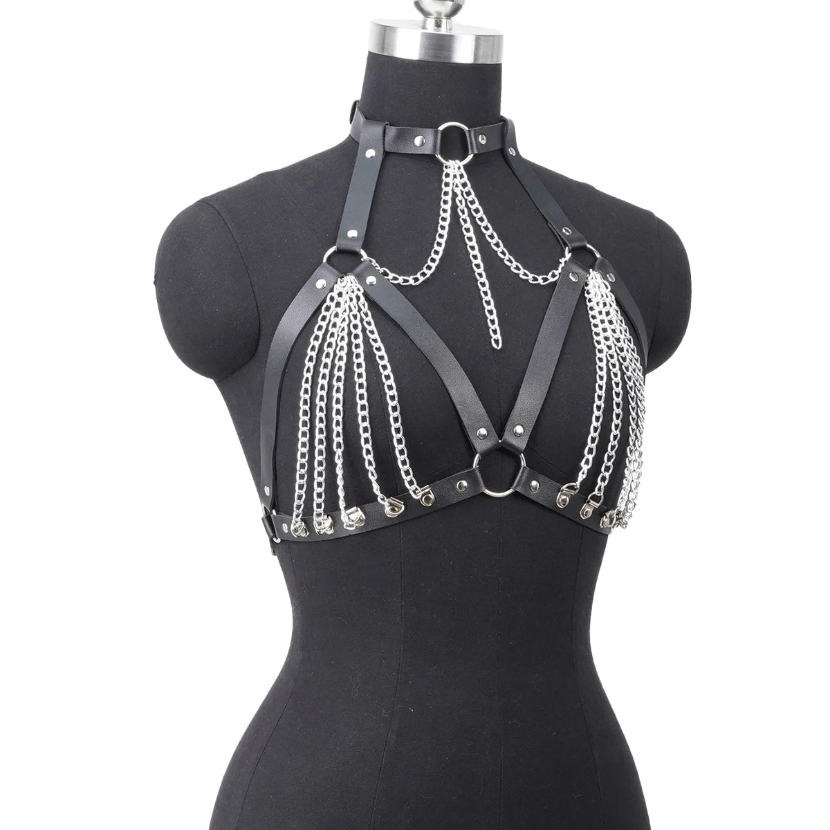 Tassel Temptation – Sexy PU Leather Belt Chain Sling Lingerie 😍🔥