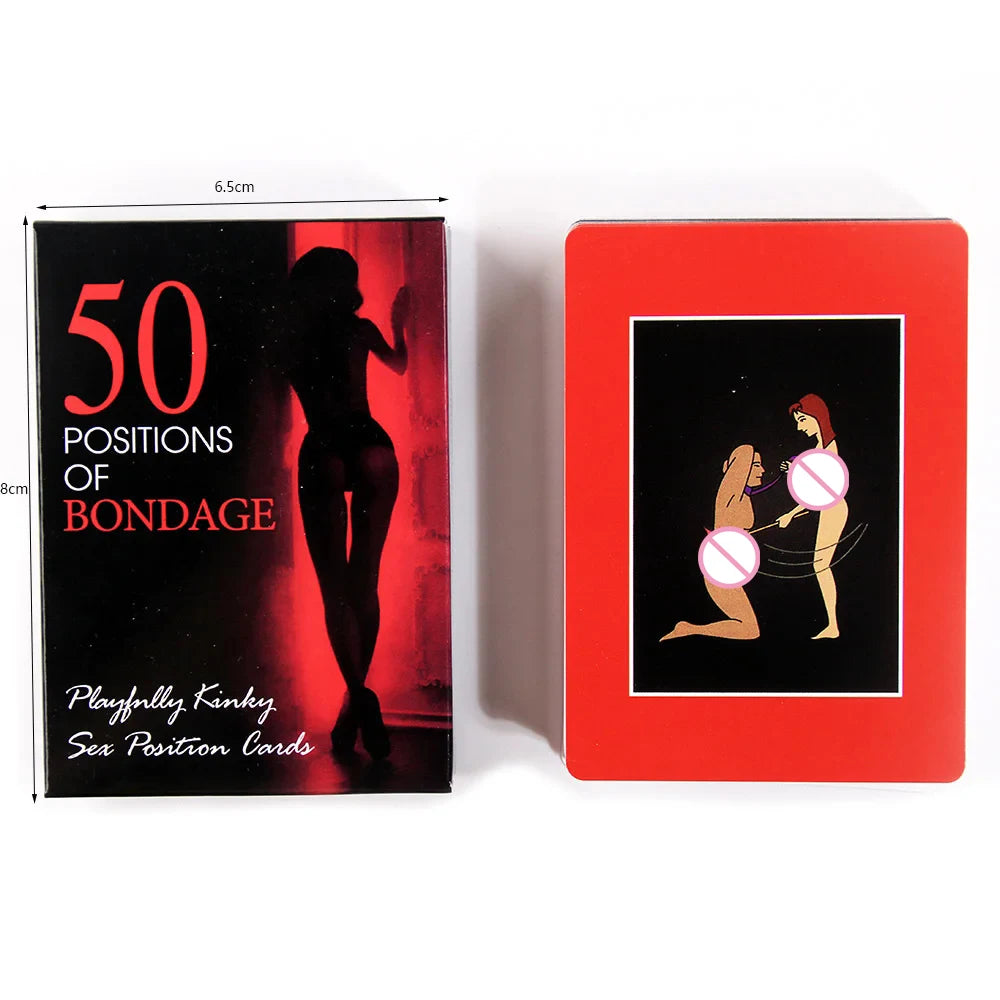 Bilingual Sex Card Game (English & Spanish) – 50 Naughty Bedroom Commands for Couples | Adult Board Game for Valentine's Day & Beyond