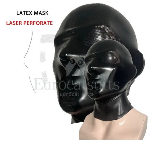 Latex Gloves for Men – Clear Transparent Rubber Gloves, Seamless Mask Hood, Unisex Fetish Molding