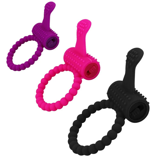 Vibrating Cock Ring – Penis Vibrator for Men & Couples | Chastity Cage Masturbator | Adult Erotic Toy