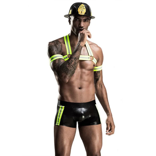 Men’s Erotic Firefighter Costume – Sexy Cosplay Uniform & Roleplay Lingerie