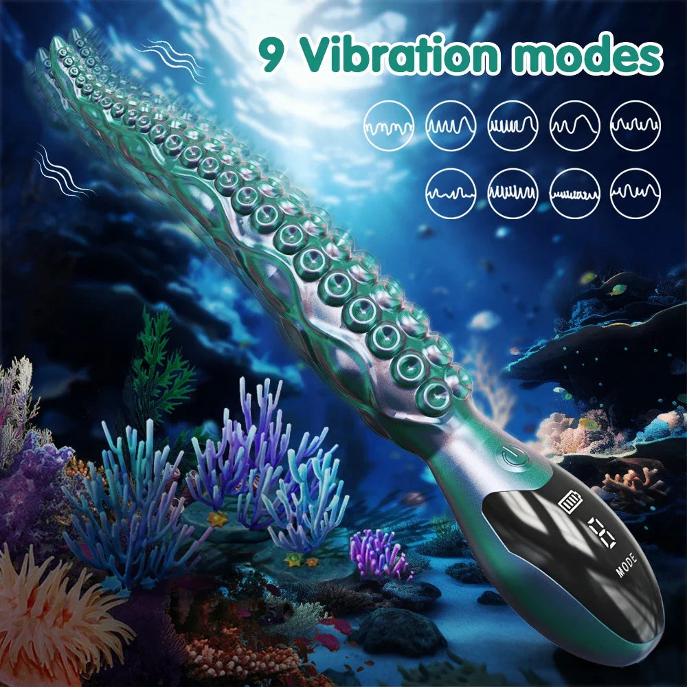 Octopus Tentacle Anal Vibrator – Prostate Massager & Butt Plug for Men | Silicone Anal Balls | Erotic Sex Toys for Couples