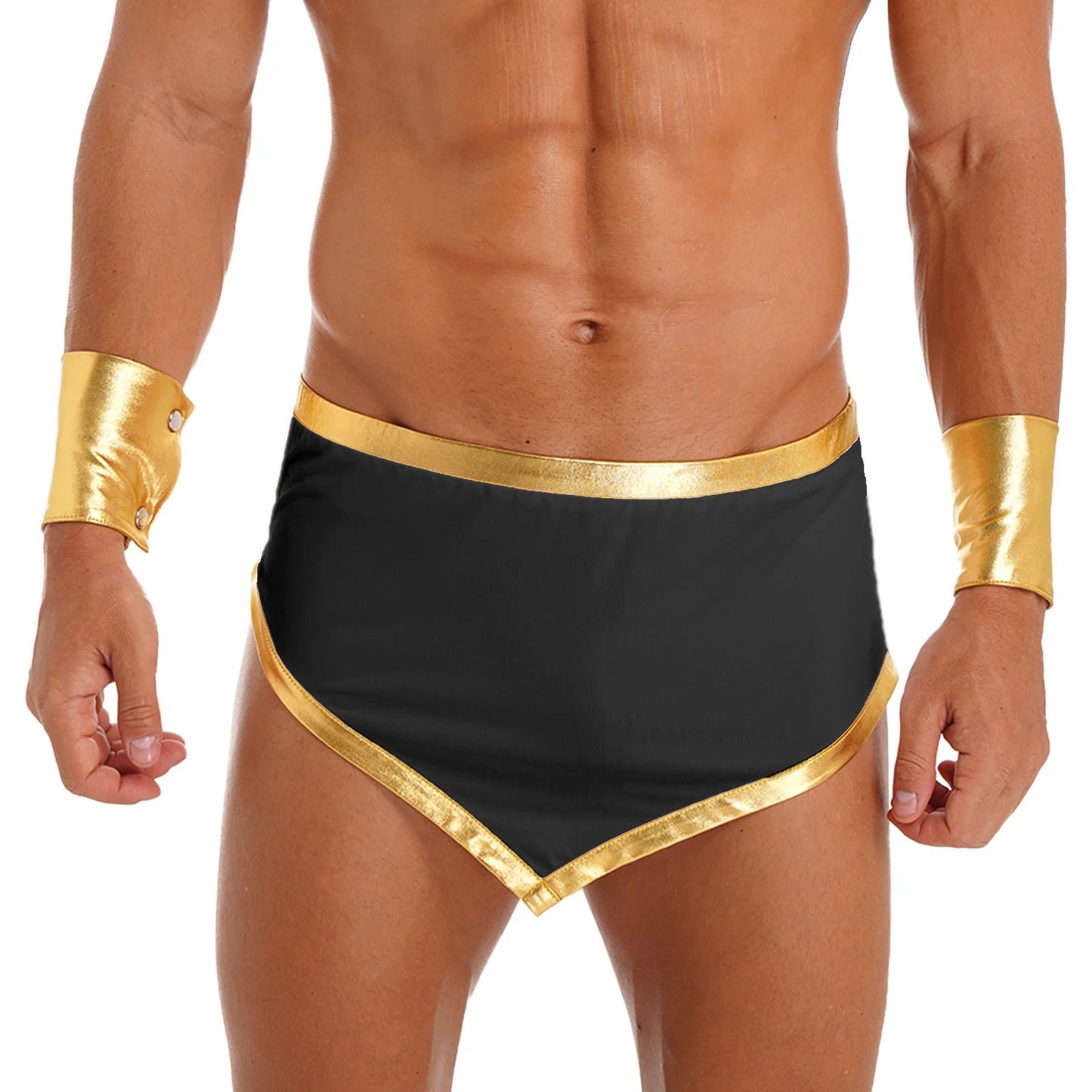 Men’s Roman Gladiator Costume – Medieval Knight Armor Soldier Cosplay with Miniskirt & Cuffs