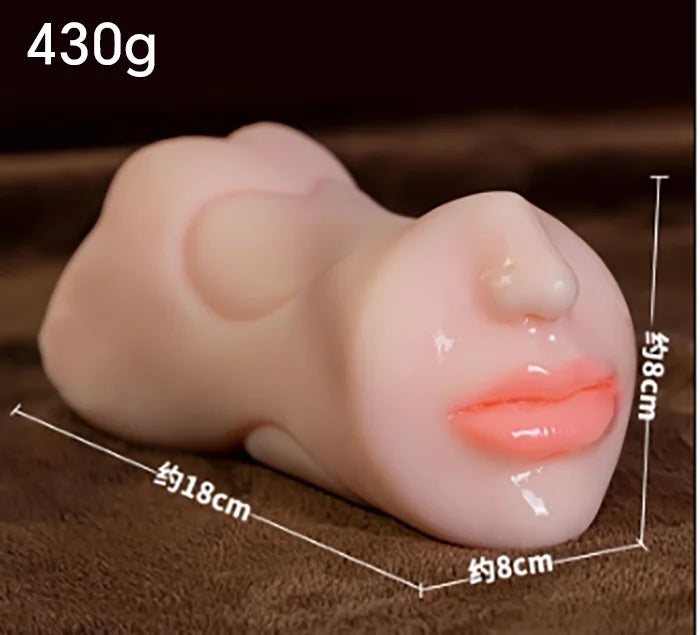 2-in-1 Realistic Vagina & Anal Pocket Pussy – 3D Textured Male Masturbator Flesh Light | Sex Toy for Men