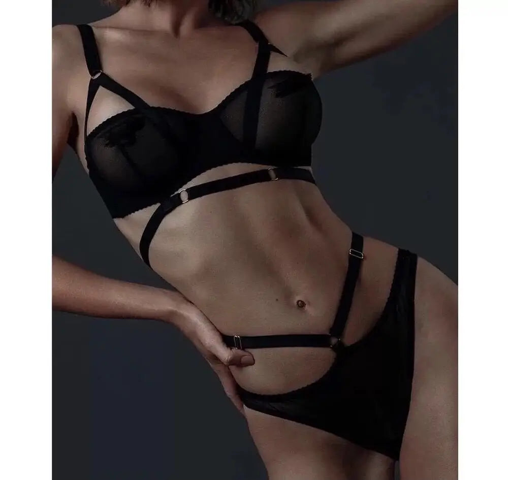 Explosive Sexy Hollow Bodysuit Lingerie – Mesh Split Seduction 😈🔥