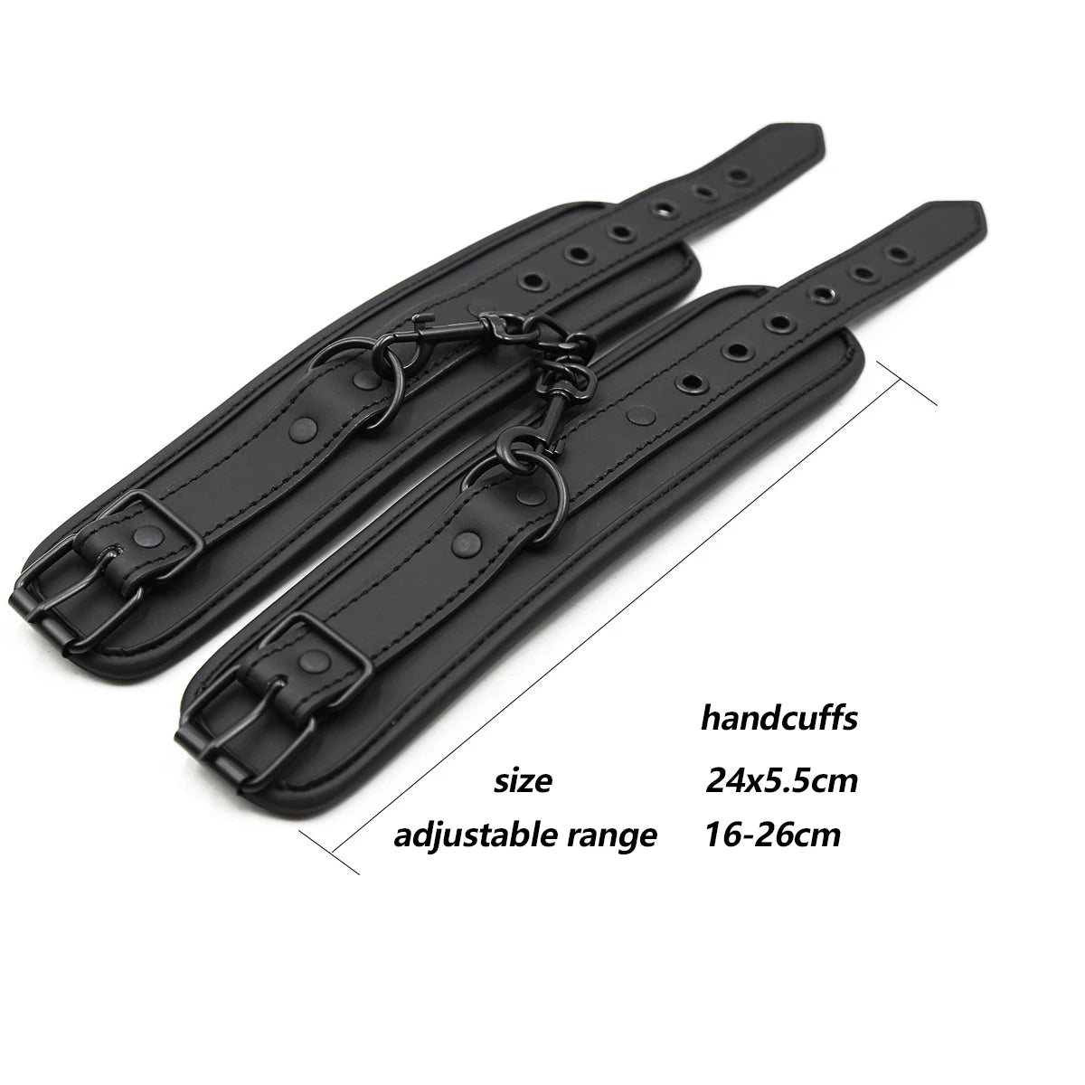 Thierry Adjustable Erotic PU Leather Handcuffs – Wrist & Ankle Cuffs Bondage Restraints | BDSM Sex Toys & Exotic Accessories