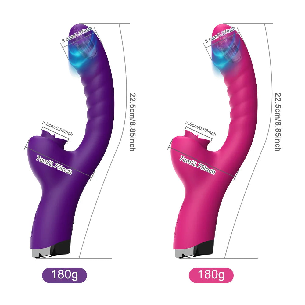 Tongue Licking Vibrator 2-in-1 – Clitoral Stimulator with 20 Speeds for Ultimate Pleasure