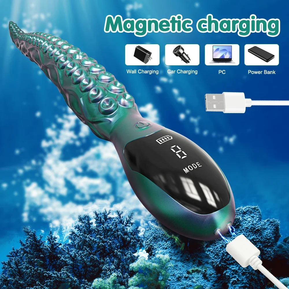 Octopus Tentacle Anal Vibrator – Prostate Massager & Butt Plug for Men | Silicone Anal Balls | Erotic Sex Toys for Couples