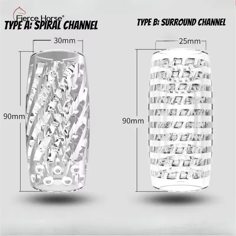 Male Masturbator Glans Sucking Cup – 9cm Transparent Blowjob Simulator Pocket Pussy | Penile Massager for Men