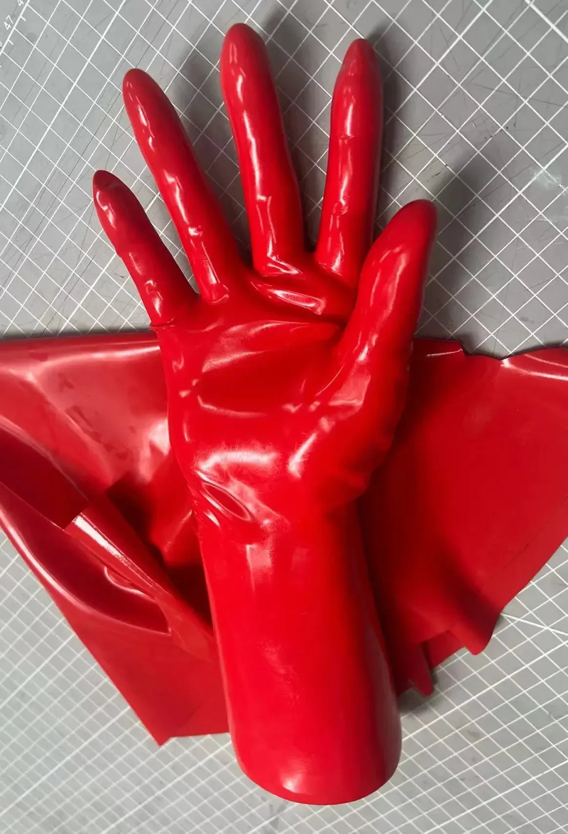 Latex Gloves for Men – Clear Transparent Rubber Gloves, Seamless Mask Hood, Unisex Fetish Molding