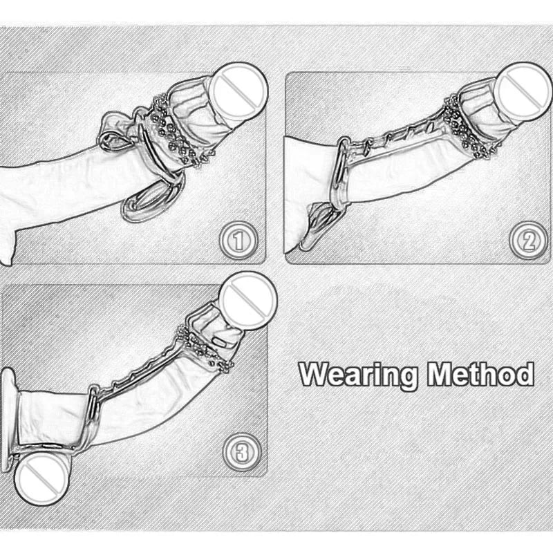 Crystal Soft Silicone Penis Sleeve with Semen Lock & Delay Ring