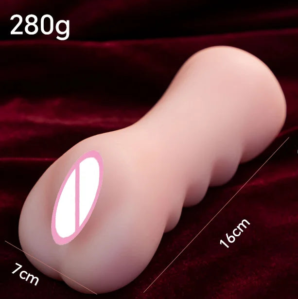 2-in-1 Realistic Vagina & Anal Pocket Pussy – 3D Textured Male Masturbator Flesh Light | Sex Toy for Men
