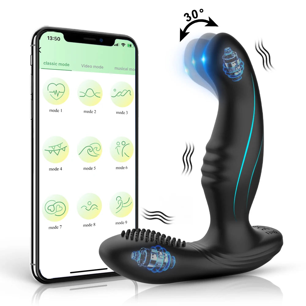 App-Controlled Prostate Massager – Remote Anal Vibrator Butt Plug for Men | Couples Anal Play Toy