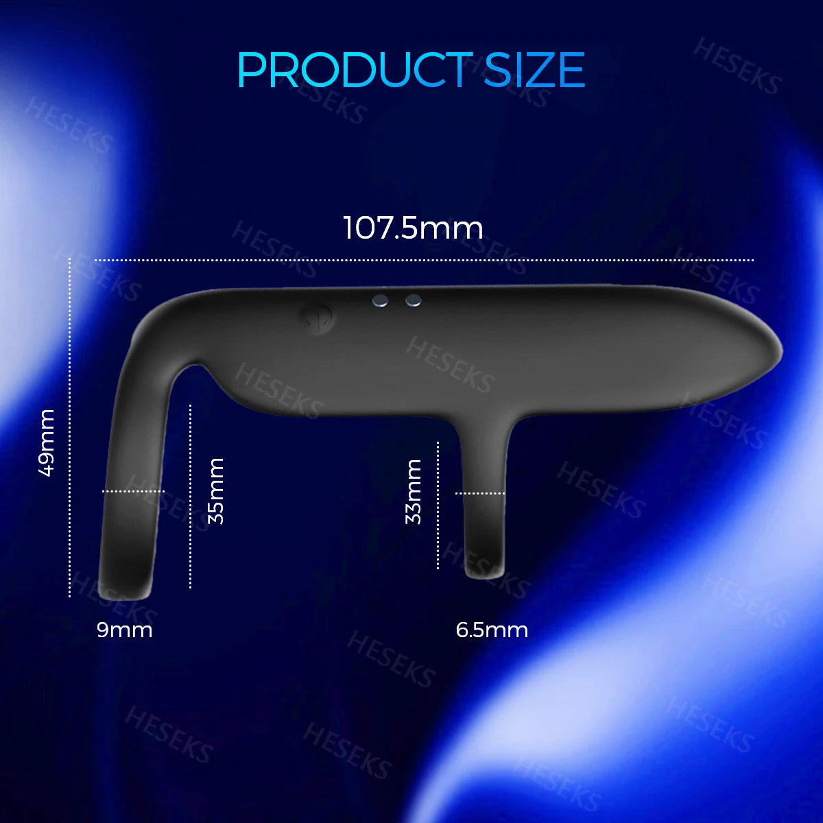 HESEKS Dual Motor Vibrating Penis Ring – Cock Sleeve & Penis Extender for Delay, Enlargement & Stronger Erections | Sex Toy for Men