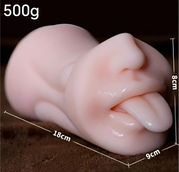 2-in-1 Realistic Vagina & Anal Pocket Pussy – 3D Textured Male Masturbator Flesh Light | Sex Toy for Men