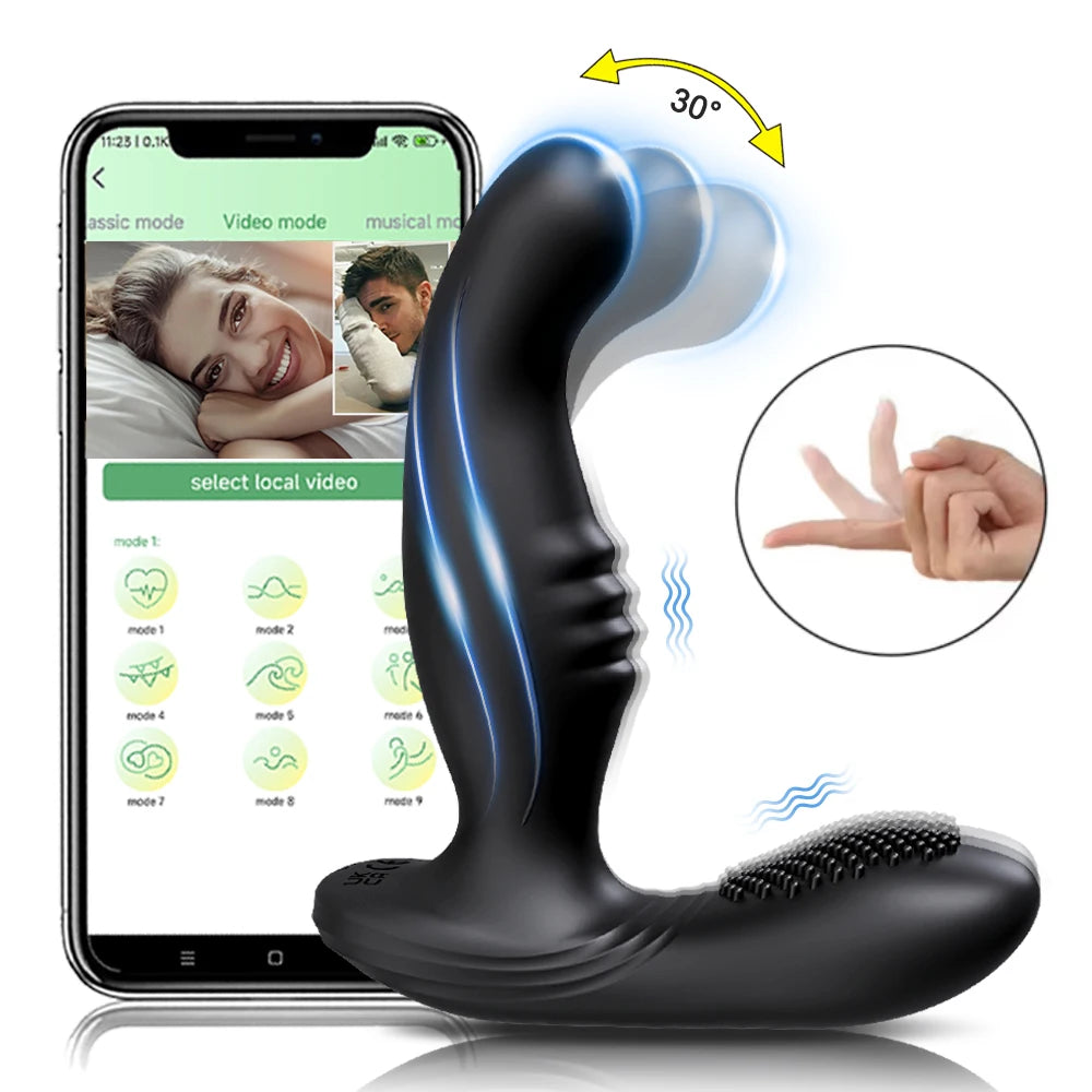App-Controlled Prostate Massager – Remote Anal Vibrator Butt Plug for Men | Couples Anal Play Toy