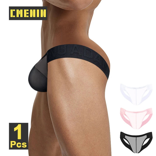 CMENIN Sexy Hip Raise Men's Thongs – Ultra-thin Ice Silk Transparent Mesh Breathable Underwear | G-string & Thong for Men