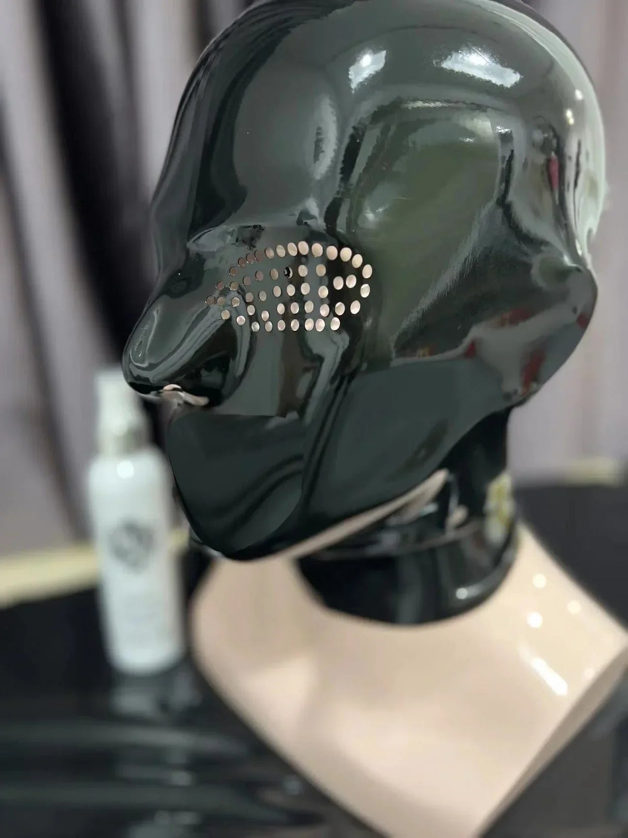 Latex Gloves for Men – Clear Transparent Rubber Gloves, Seamless Mask Hood, Unisex Fetish Molding