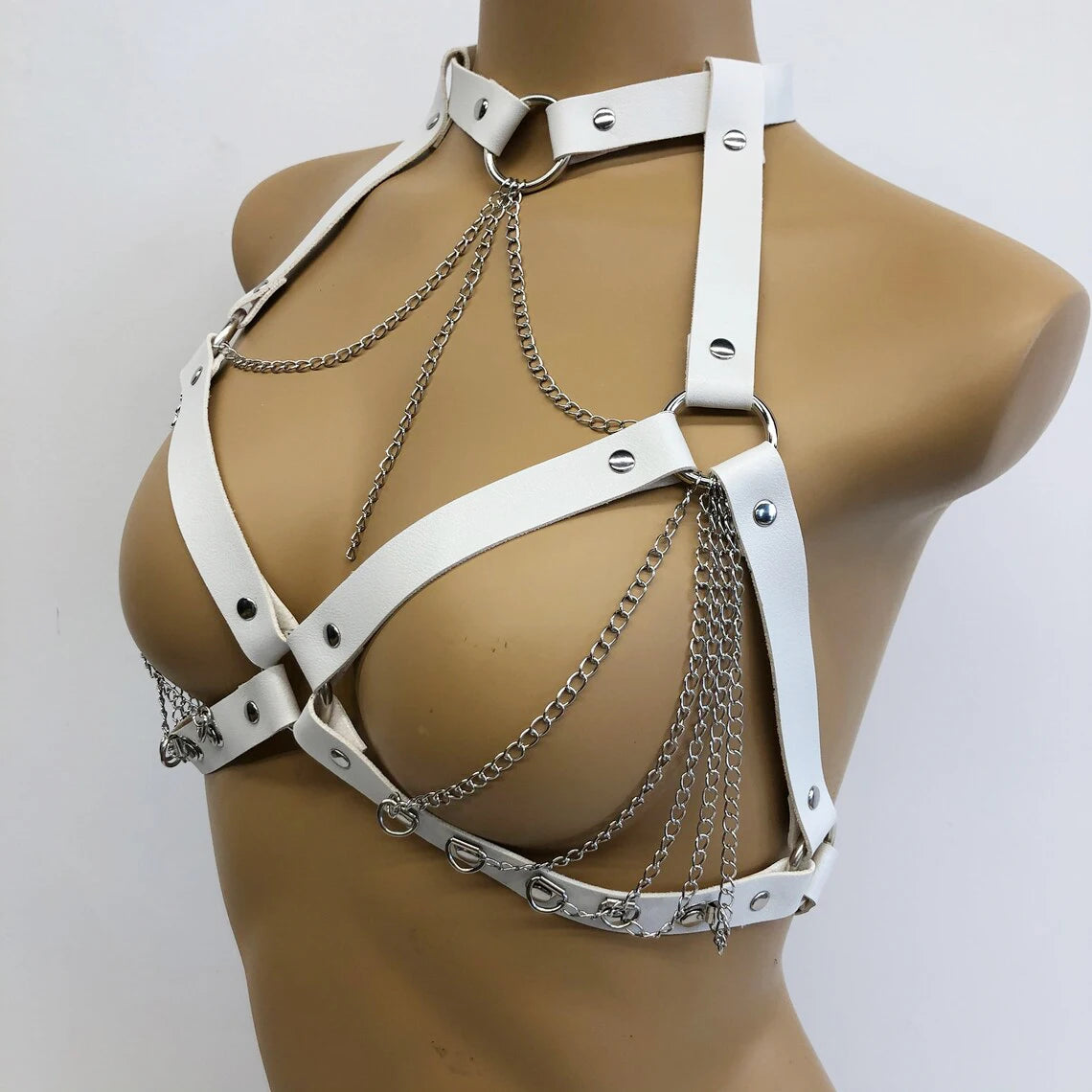 Tassel Temptation – Sexy PU Leather Belt Chain Sling Lingerie 😍🔥
