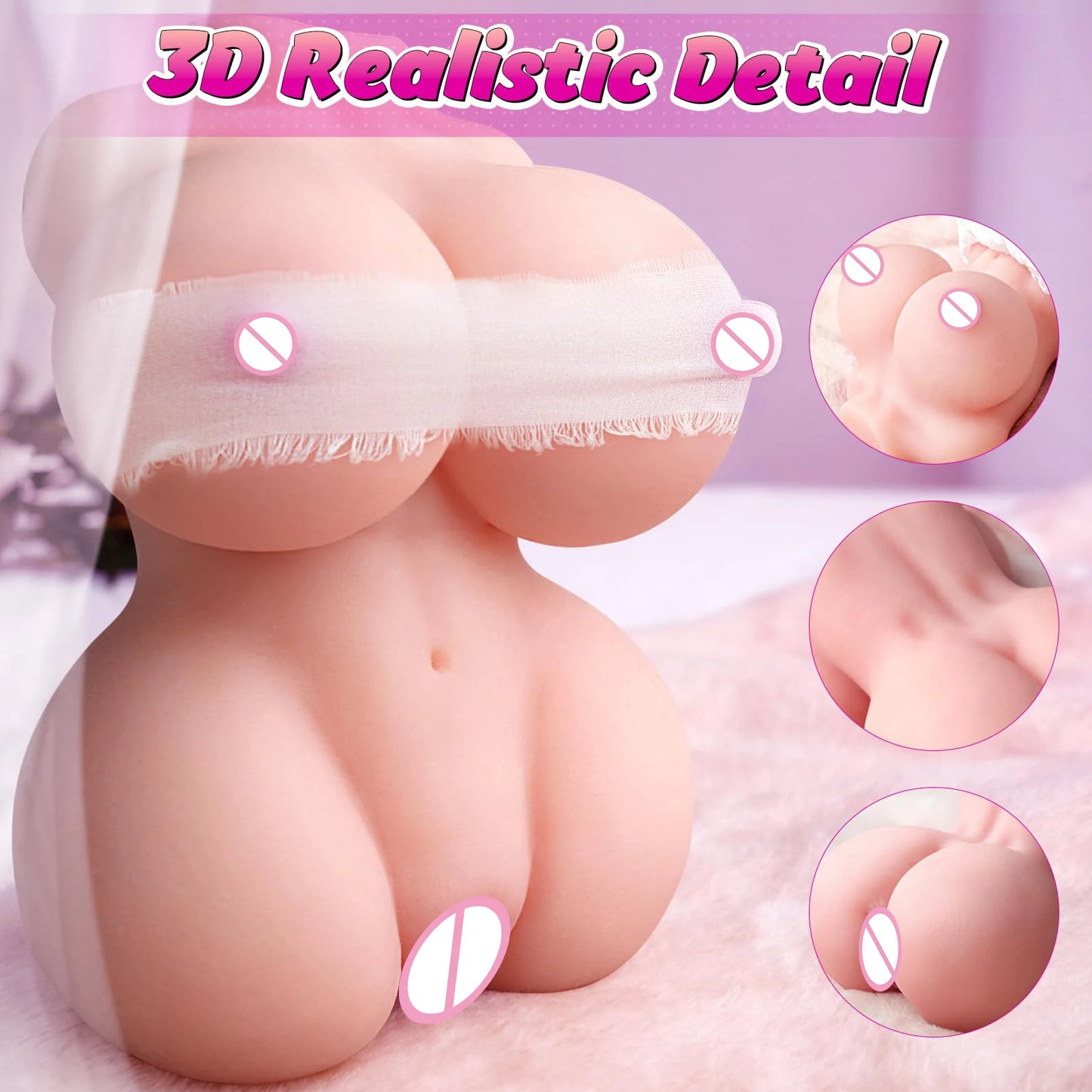 HESEKS Mini Sex Doll – Realistic Pocket Pussy with TPE Boobs & Vagina | Male Masturbator Adult Sex Toy for Men